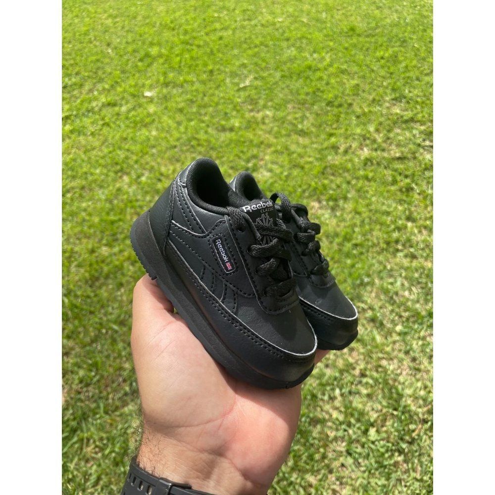 Reebok Classic Toddler Shoes Size 5 C Triple Black Low Top Lace Up CN4308